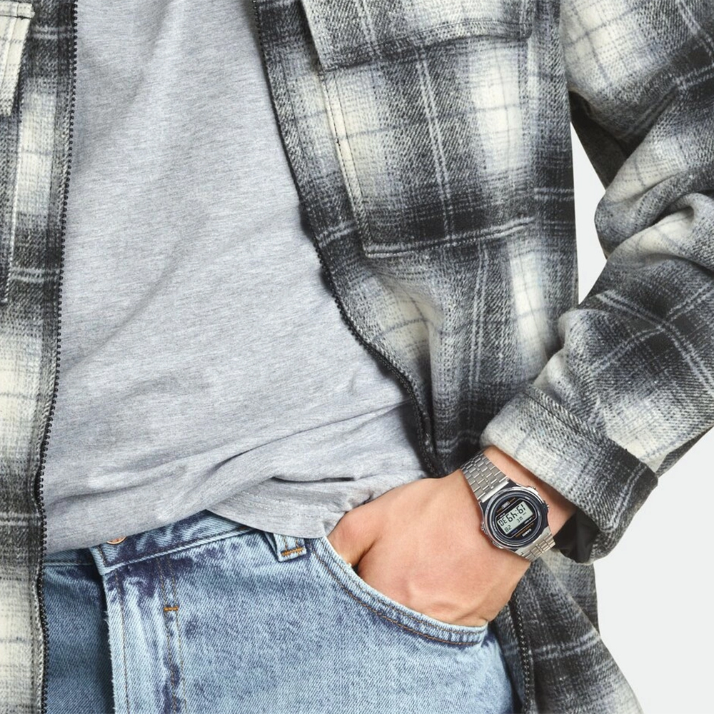 casio vintage pulseira de couro