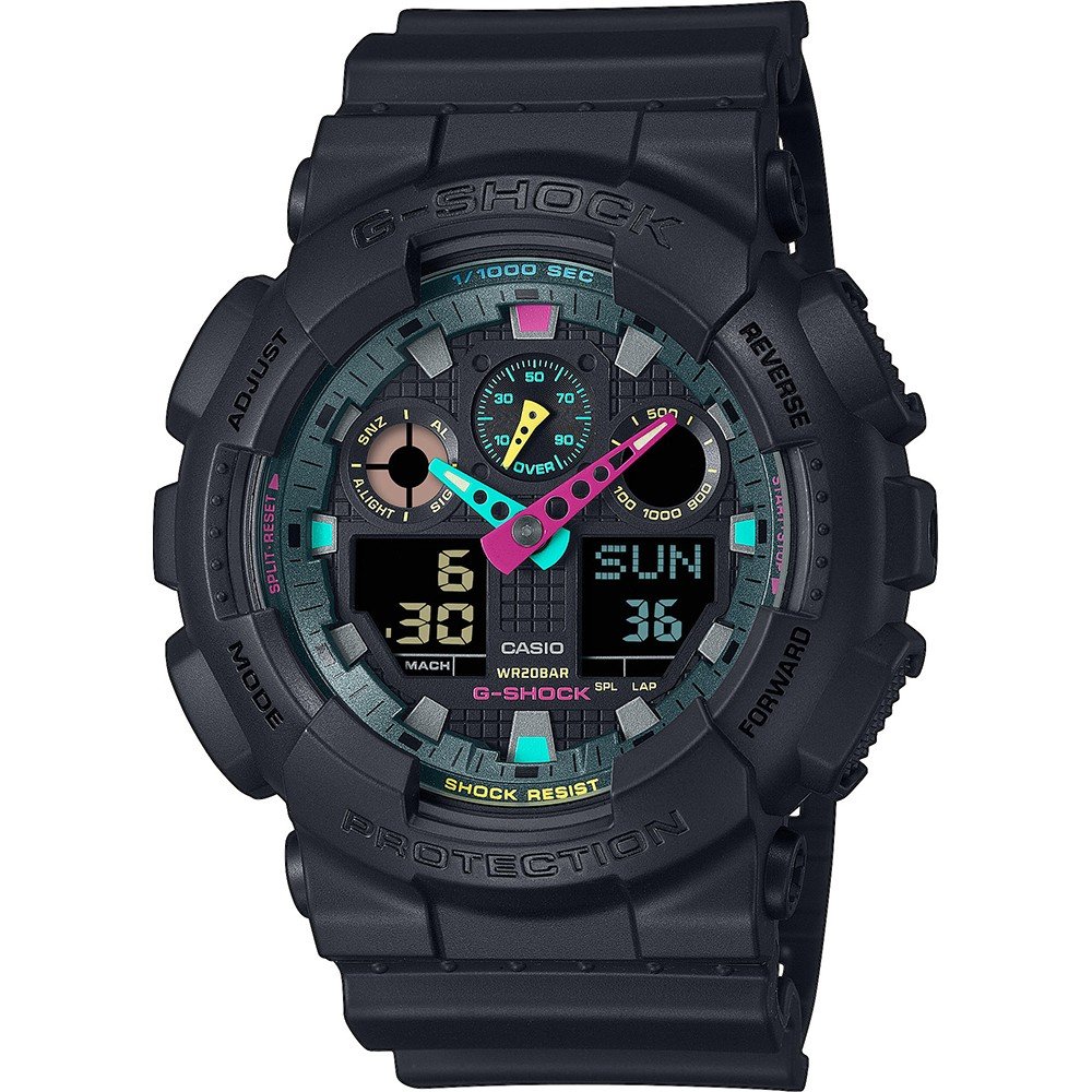 Relógio G-Shock Classic Style GA-100MF-1AER Multi Fluorescent Accents