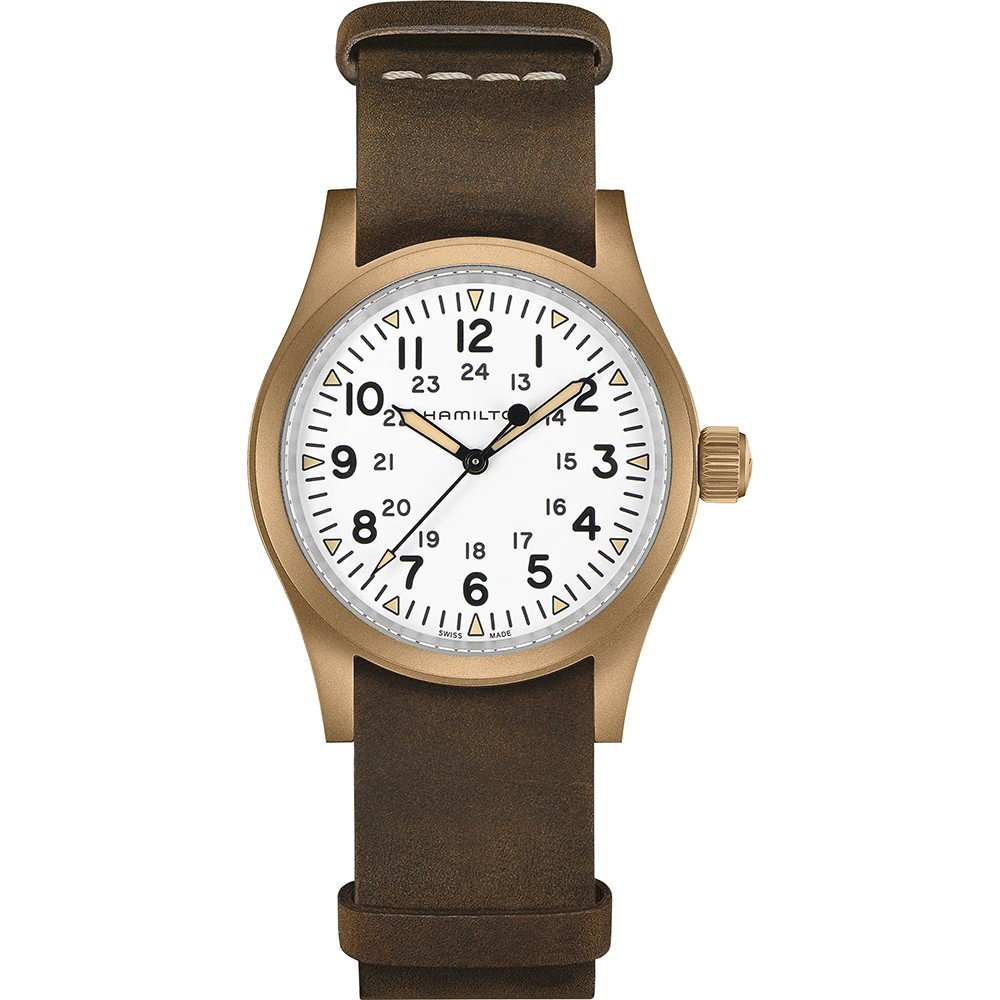 Relógio Hamilton Field H69459510 Khaki Field Mechanical Bronze