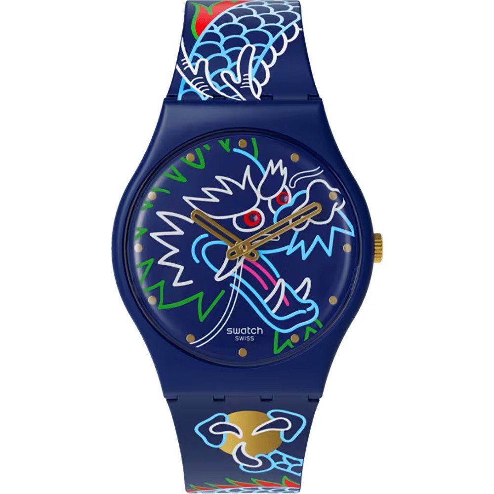 Relógio Swatch Originals Medium (34mm) SO28Z125 Dragon in waves