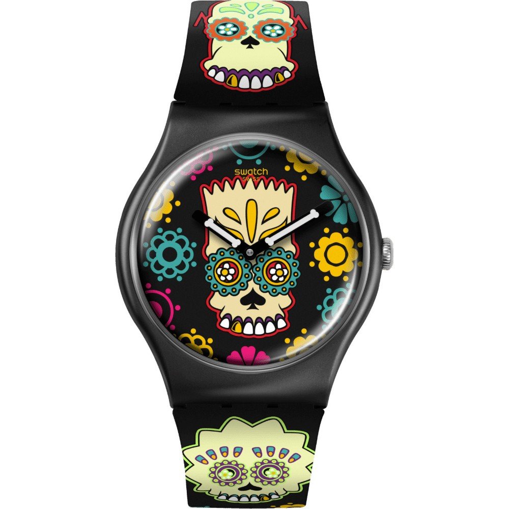 Relógio Swatch Originals Large (41mm) SO29Z135 The Simpons Collection - D'oh of the Dead