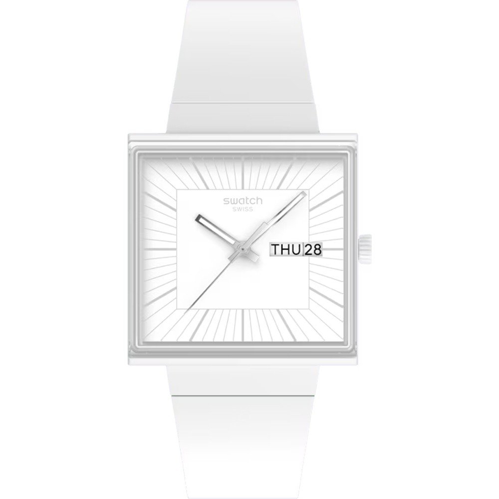 Relógio Swatch What If - Square SO34W700 What If... Allwhite?