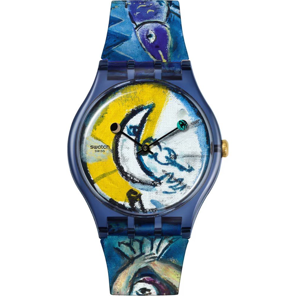 Relógio Swatch Originals Large (41mm) SUOZ365 Chagall's Blue Circus